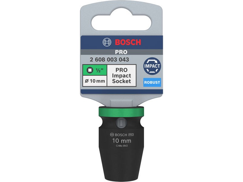 PRO Impact Socket Bosch, 1/2, 10mm, standardni, 2608003043